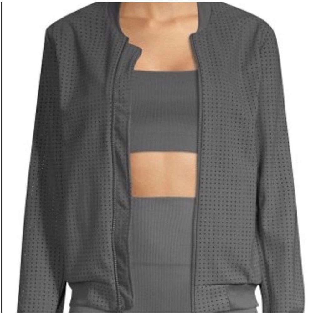 Touche x Morgan Stewart Brendan Bomber Jacket Perforated Mesh Gray Size XS